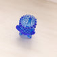 Vintage Fenton Blue Glass Hobnail 3-Toed Toothpick Holder
