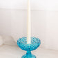 Vintage Blue Glass Moon and Star Pedestal Candleholder