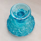 Vintage Blue Glass Moon and Star Pedestal Candleholder