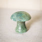 Vintage Blue Green Alabaster Stone Mushroom Figurine