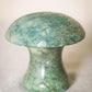 Vintage Blue Green Alabaster Stone Mushroom Figurine