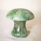 Vintage Blue Green Alabaster Stone Mushroom Figurine