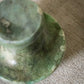 Vintage Blue Green Alabaster Stone Mushroom Figurine