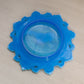 Vintage Blue Opalescent Glass Horse Plate