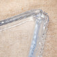 Vintage Blue Glass Ribbed Diamond Shaped Lidded Jar with Finial