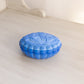 Vintage Blue Slag Glass Lidded Dish with Bird Designs