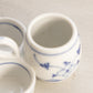 Vintage Blue & White Ceramic 3-Section Condiment Menage