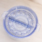 Vintage Blue Windsor Cane Pattern Divided Handled Dish