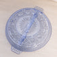 Vintage Blue Windsor Cane Pattern Divided Handled Dish