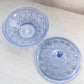 Vintage Blue Windsor Cane Pattern Lidded Dish