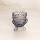 Vintage Bluish Grey Glass Hobnail 3-Toed Toothpick Holder