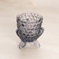Vintage Bluish Grey Glass Hobnail 3-Toed Toothpick Holder