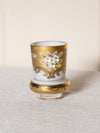 Vintage Bohemia Small White & Gold Case Glass Vase