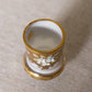 Vintage Bohemia Small White & Gold Case Glass Vase