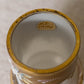Vintage Bohemia Small White & Gold Case Glass Vase