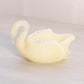 Vintage Boyd Cream Opaque Glass Swan Salt Cellar Toothpick Holder