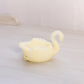 Vintage Boyd Cream Opaque Glass Swan Salt Cellar Toothpick Holder