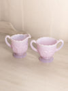 Vintage Boyd Light Purple Glass Creamer & Sugar Set