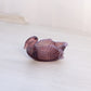 Vintage Boyd Purple Opalescent Glass Swan Salt Cellar Toothpick Holder