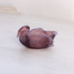 Vintage Boyd Purple Opalescent Glass Swan Salt Cellar Toothpick Holder