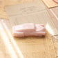 Vintage Boyd Small Pale Pink Milk Glass Car Figurine
