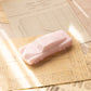 Vintage Boyd Small Pale Pink Milk Glass Car Figurine