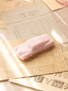 Vintage Boyd Small Pale Pink Milk Glass Car Figurine