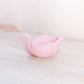 Vintage Boyd Small Pink Milk Glass Swan Dish