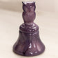 Vintage Boyd Small Dark Purple Slag Glass Owl Figurine Bell