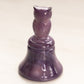 Vintage Boyd Small Dark Purple Slag Glass Owl Figurine Bell