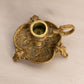 Vintage Brass Chamberstick Candleholder with Fancy Designs