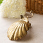 Vintage Brass Chamberstick Candleholder with Shell Dish