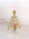 Vintage Brass Christmas Tree Taper Candleholder