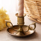 Vintage Brass Double Handled Chamberstick Candleholder