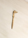 Vintage Brass Duck Head Letter Opener Desk Accessory