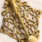 Vintage Brass Gavel Door Knocker with Star Design in Middle