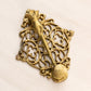 Vintage Brass Gavel Door Knocker with Star Design in Middle
