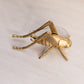 Vintage Brass Grasshopper Bug Figurine with Antennas