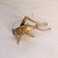 Vintage Brass Grasshopper Bug Figurine with Antennas