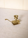Vintage Brass Handled Candleholder Matchbox Holder