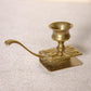 Vintage Brass Handled Candleholder Matchbox Holder