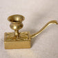 Vintage Brass Handled Candleholder Matchbox Holder
