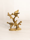 Vintage Brass Hummingbirds on Branch Figurine