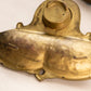 Vintage Brass Jennings Brothers Inkwell with Insert and Blotter