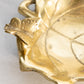 Vintage Brass Leaf Dish with Butterfly Accent