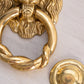 Medium Brass Lion Head Door Knocker
