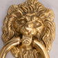Medium Brass Lion Head Door Knocker