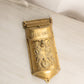 Vintage Medium Brass Mailbox with Floral Details