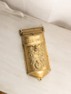Vintage Medium Brass Mailbox with Floral Details