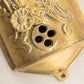 Vintage Medium Brass Mailbox with Floral Details